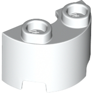 Brick Round, Half 1 x 2 (68013)