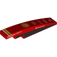 Slope Curved 1 x 6 with Black Sides, White/Yellow Stripes, Yellow Shell, White Sponsors print (6801pr0001)