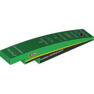 Slope Curved 1 x 6 with Black Sides, Yellow Stripes, White Sponsors print (6801pr0004)