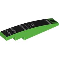 Slope Curved 1 x 6 with Black 'K', White Sponsors on Black Background print (6801pr0006)