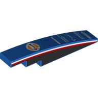 Slope Curved 1 x 6 with Gulf Symbols, White Sponsors, Black Sides with White/Red Stripes print (6801pr0008)