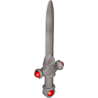 Weapon Sword with Bat, Trans Red Jewels Pattern (Sword of Gryffindor) (68503pat0001)
