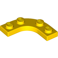 Plate Round Corner 3 x 3 with 2 x 2 Round Cutout (68568)