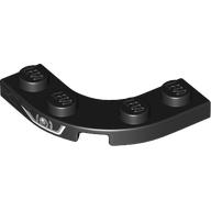 Plate Round Corner 3 x 3 with 2 x 2 Round Cutout and Silver Headlight print (68568pr0001)