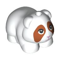 Animal, Guinea Pig with Dark Orange Face, Bright Pink Nose print (6907pr0001)