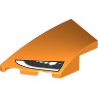Slope Curved 4 x 2 with Stud Notch Left with Headlight print (6930pr0022)