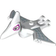 Animal, Dinosaur, Pteranodon with Magenta Eyes, Bright Light Blue Webbings print (6937pr0001)