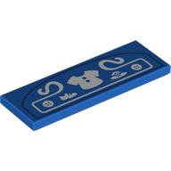 Tile 2 x 6 with White Sign, Shirt, Buttons, Hat, Shoe print (69729pr0011)