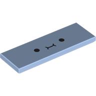 Tile 2 x 6 with Face, Tight Mouth print (69729pr0050)