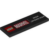 Tile 2 x 6 with 'LEGO MARVEL', 'IRON SPIDER-MAN' print (69729pr0055)