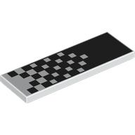 Tile 2 x 6 with Checkered Pattern Transitioning from White to Black print (69729pr0061)
