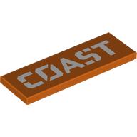 Tile 2 x 6 with White 'GUARD' print (69729pr0062)