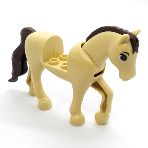 Animal, Horse with Raised Leg, Moveable Head, Dark Brown Tail, and Mane print (69830pr0009)