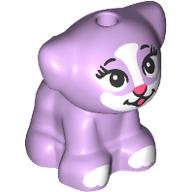 Animal, Dog Pup with White Face, Paws, Dark Pink Nose, Mouth print (69901pr0010)