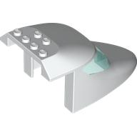 Aircraft Fuselage Curved Forward 6 x 10 x 4 Top with 2 Trans-Blue Window Panes (69953c02)