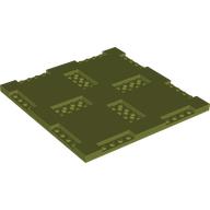 Plate Special 16 x 16 x 2/3 with Eight Recessed Edges with 1 x 4 Studs and Four Recessed Centers with 2 x 4 Studs (69958)