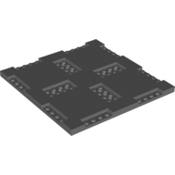 Plate Special 16 x 16 x 2/3 with Eight Recessed Edges with 1 x 4 Studs and Four Recessed Centers with 2 x 4 Studs (69958)