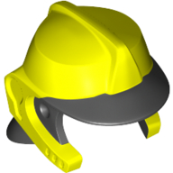 Helmet with Black Peak and Neck Protector Pattern (69971pr0001)