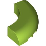 Brick Round Corner 5 x 5 x 1 Curved, Bottom Cut Outs, No Studs, 9 Bottom Tubes (7033)