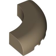 Brick Round Corner 5 x 5 x 1 Curved, Bottom Cut Outs, No Studs, 9 Bottom Tubes (7033)