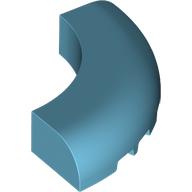 Brick Round Corner 5 x 5 x 1 Curved, Bottom Cut Outs, No Studs, 9 Bottom Tubes (7033)