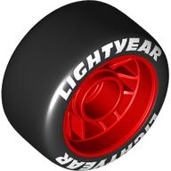 Wheel Rim 24 x 13.4 with Black Slick Tyre with White 'Lightyear' print (7056pr0001)