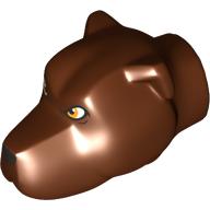 Animal Body Part, Dog Head with Orange Eyes Print (Fluffy) (7090pr0001)