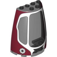 Windscreen 3 x 6 x 6 with Dark Red Fuselage, White Cockpit print (7127pr0001)