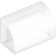 Brick Curved 1 x 2 x 1 No Studs, No Bottom Stud Holder (7134)