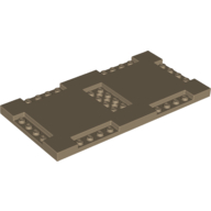 Plate Special 8 x 16 x 2/3 with Six Recessed Edges with 1 x 4 Studs and Recessed Center with 2 x 4 Studs (71772)