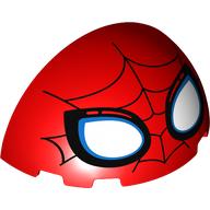 Dome 6 x 3 x 3 Half with Dark Blue Webbings, White/Blue Spider-Man Eyes print (7202pr0002)