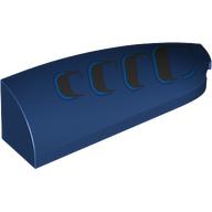 Slope Curved 1 x 4 with Stud Notch Right with Black Vents print (7205pr0002)