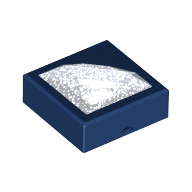 Tile Special 1 x 1 with Molded Opal Trans-Clear Diamond (72078pat0001)