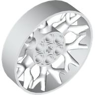 Wheel 7 x 7 with Center Axle Hole, 6 Pin Holes, Curved Spokes (7230)