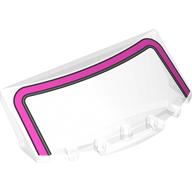 Windscreen, Curved 6 x 2 x 2 with Dark Pink Frame print (7304pr0001)