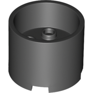 Brick Round 3 x 3 x 2 Recessed Center with 2 x 2 Studs and Axle Hole (73111)