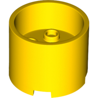 Brick Round 3 x 3 x 2 Recessed Center with 2 x 2 Studs and Axle Hole (73111)