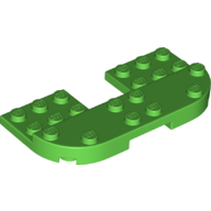 Plate Round Corners Double 4 x 8 with 2 x 2 Cutout and 2 x 8 Raised Studs, Reduces Nubs (73832)