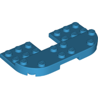 Plate Round Corners Double 4 x 8 with 2 x 2 Cutout and 2 x 8 Raised Studs, Reduces Nubs (73832)