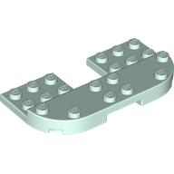 Plate Round Corners Double 4 x 8 with 2 x 2 Cutout and 2 x 8 Raised Studs, Reduces Nubs (73832)