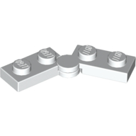 Hinge Plate 1 x 4 Swivel Top / Base - Solid Clip [Complete Assembly] (73983)