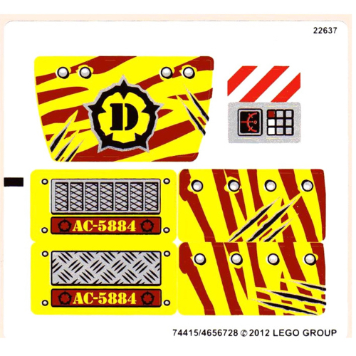 Sticker Sheet for Set 5884-1 (74415)