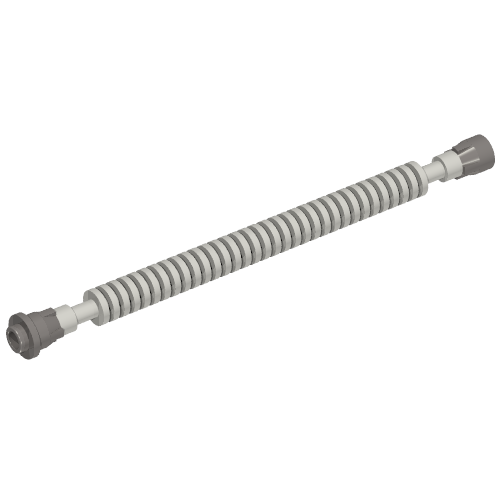 Flexible Ribbed Hose 8mm Ends 12L with Tabbed Dark Bluish Gray Ends (758c02)