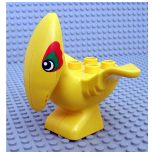 Duplo Dinosaur Pteranodon Adult with Green and Red Around Eyes Print (75931pr0002)