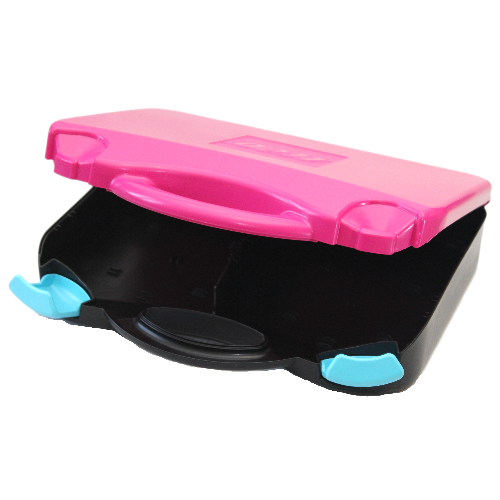 Storage Case, with Rounded Corners, Magenta Lid, Medium Azure Latches (759528c05)