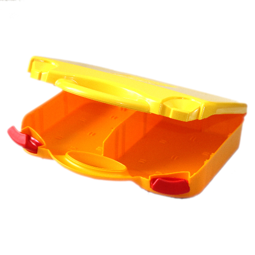 Storage Case, with Rounded Corners, Yellow Lid, Red Latches (759528c07)