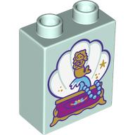 Duplo Brick 1 x 2 x 2 with Shell Music Box print (76371pr9909)