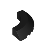 Brick Round Corner 5 x 5 x 1 Slope, Bottom Cut Outs, No Studs, Flat Top (76795)