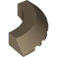 Brick Round Corner 5 x 5 x 1 Slope, Bottom Cut Outs, No Studs, Flat Top (76795)