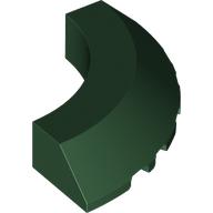 Brick Round Corner 5 x 5 x 1 Slope, Bottom Cut Outs, No Studs, Flat Top (76795)